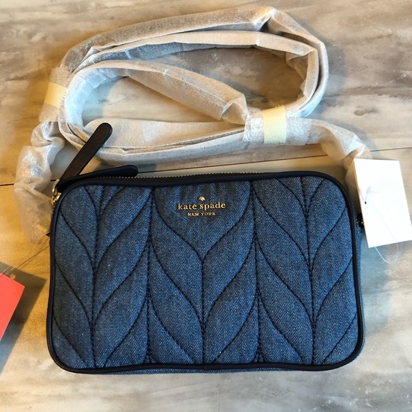 Kate Spade Briar Lane Quilted Denim Kendall Bag - Picture 3 of 9